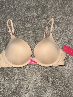 Xhilaration Nude Bra with Pink Bow Accent